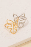 Wire Monstera Ring (Gold)