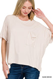 Taylor Oversized Ribbed Tee (Beige)