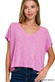 Hacci Drop Shoulder Crop Top