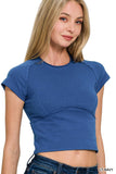 Go Time Crop Tee (Navy)