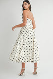 Margot Polka Midi Dress (Cream)