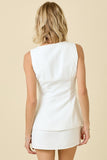 Sleeveless Crepe Romper