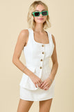 Sleeveless Crepe Romper