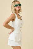 Sleeveless Crepe Romper