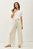 Seaside Stripe Linen Pants (Natural)