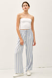 Seaside Stripe Linen Pants (Chambray)