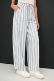 Seaside Stripe Linen Pants (Chambray)