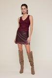 Arie Lace Layering Top (Plum)