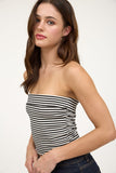 Hallie Foldover Tube Top (Black)