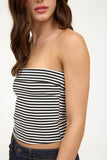 Hallie Foldover Tube Top (Black)