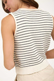Bella Button Up Vest (Black & White)