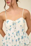 Garden Sweetheart Mini Dress (Blue Multi)