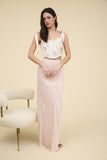 Ellie Woven Corset Top (Blush)