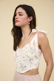 Ellie Woven Corset Top (Blush)