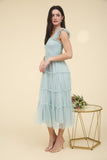 Giada Polka Dot Chiffon Midi Dress