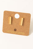 Dainty Mini Bar Stud Earrings (Gold)