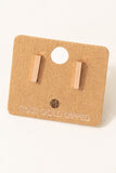 Dainty Mini Bar Stud Earrings (Gold)