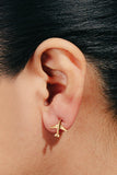 Gold Dipped Airplane Stud Earrings