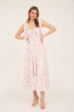 Blosson & Bow Maxi Dress (Pink)