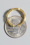 Intricate Pave Layered Open Band Ring (Gold)