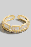 Intricate Pave Layered Open Band Ring (Gold)