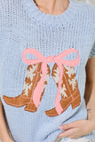 Bowtied Boots Sweater