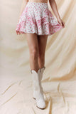 Petal Patchwork Mini Skirt