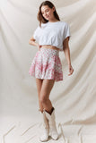 Petal Patchwork Mini Skirt