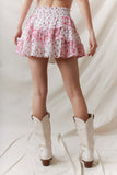 Petal Patchwork Mini Skirt