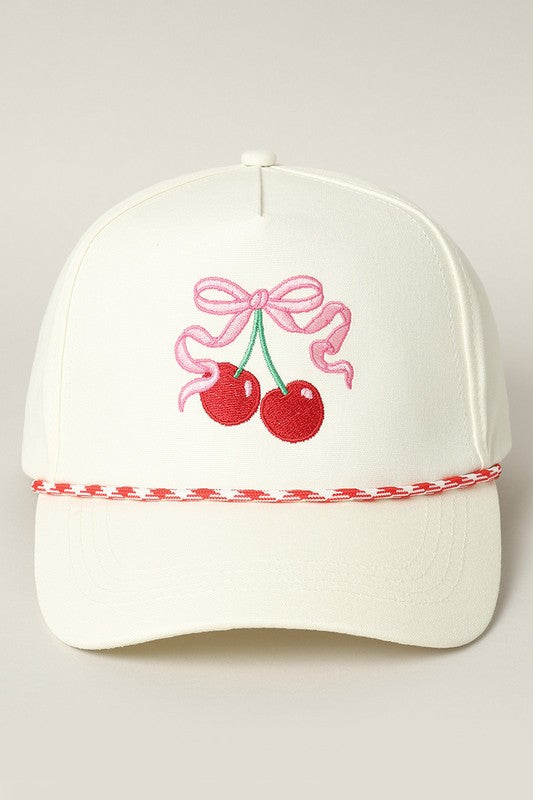 Cherry Ribbon Trucker Hat