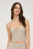 Aliah Bustier Top (Light Khaki Multi)