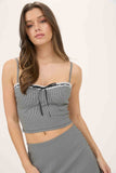 Aliah Bustier Top (Charcoal Multi)