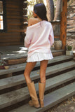 Brandi Preppy American Flag Sweater (Pink)