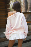 Brandi Preppy American Flag Sweater (Pink)