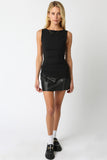 Jay Asymmetrical Tank Top (Black)