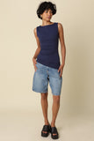Jay Asymmetrical Tank Top (Navy)