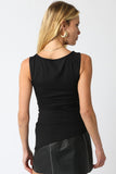 Jay Asymmetrical Tank Top (Black)