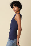 Jay Asymmetrical Tank Top (Navy)