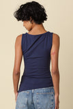 Jay Asymmetrical Tank Top (Navy)
