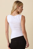 Jay Asymmetrical Tank Top (White)