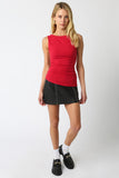 Jay Asymmetrical Tank Top (Red)