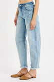 Mid Rise Fit Crop Barrel Jeans