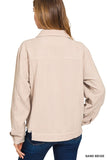 Distressed Corduroy Cropped Jacket