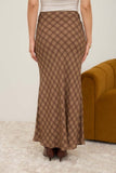 Refined Lines Plaid Skirt