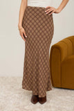 Refined Lines Plaid Skirt