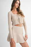 Brielle Bow Tied Knit Set