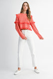 So Many Likes Ruffle Sweater