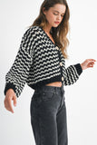 Stephanie Striped Knit Cardigan