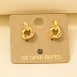 Metallic Knot Stud Earrings
