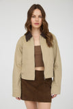 Corduroy Contrast Jacket (Khaki)